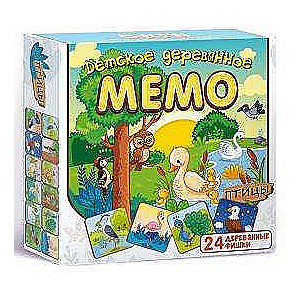 Bērnu koka Memo - Putni 24 gab.
