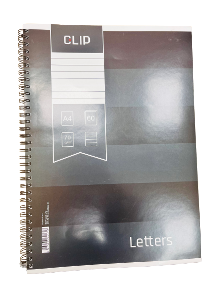 A4 60-leheline märkmik Letters