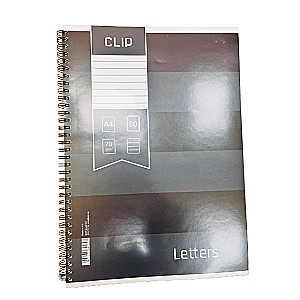 A4 60l. linijinė užrašų knyga Letters