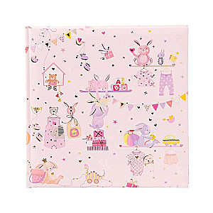 Fotoalbums 25x25cm 60 lapas. bērniem Wonderland rozā