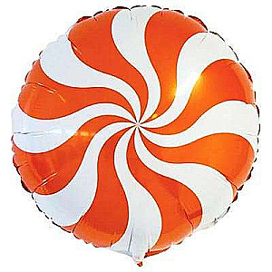 Folienballon 18/46cm rund Candy Mix, orange