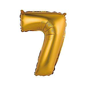 Folienballon - Zahl 7, golden, 35cm