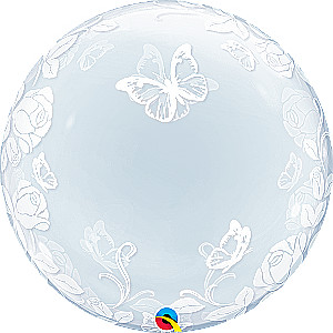 Folienballon 24, transparent Schmetterling