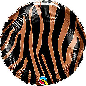 Folienballon 18/46cm rund, Tiger