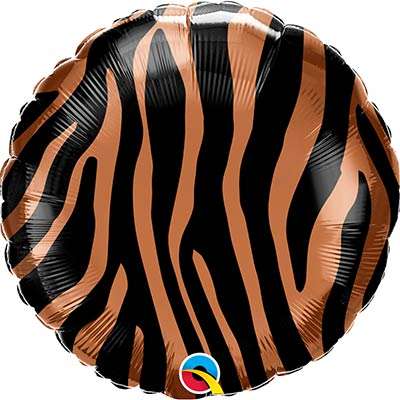 Folienballon 18/46cm rund, Tiger
