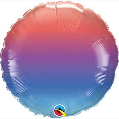 Folienballon 18 / 46 cm rund Winter Ombre