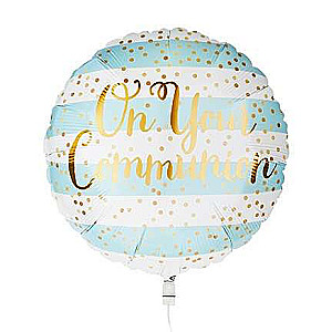 Folienballon 18/46cm rund, hellblau