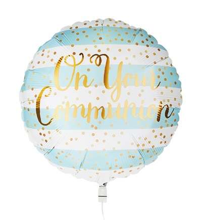 Folienballon 18/46cm rund, hellblau