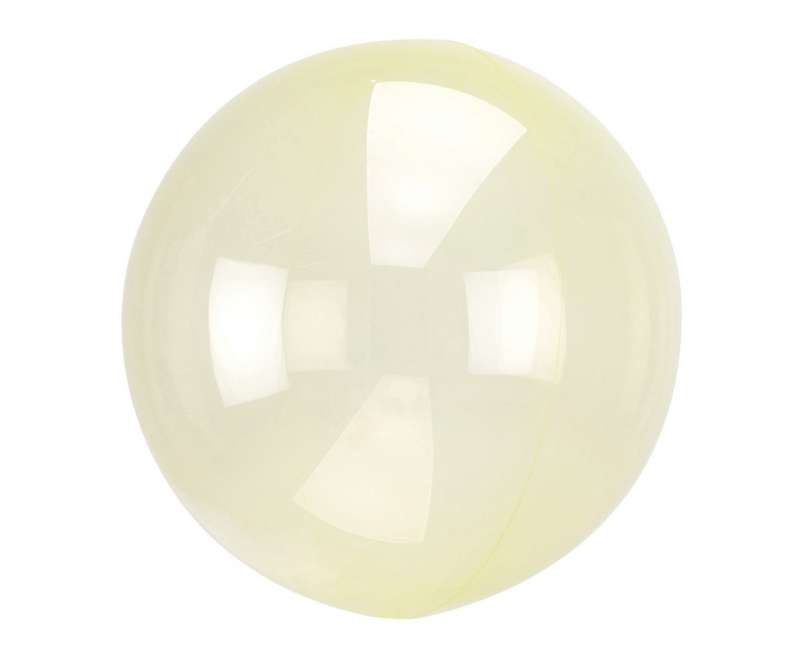 Folienballon 18/46cm rund, transparent, gelb