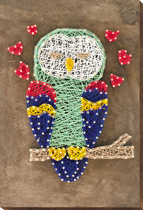String-art komplekts - Pūce