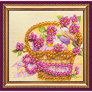 Bead embroidery kit - Mini magnet. Kevadine kingitus