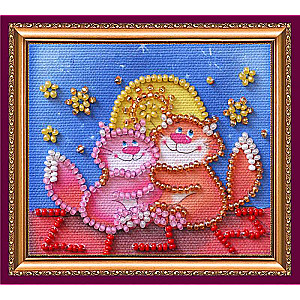 Beading Embroidery Set - Magnet. Lovers on the Roof