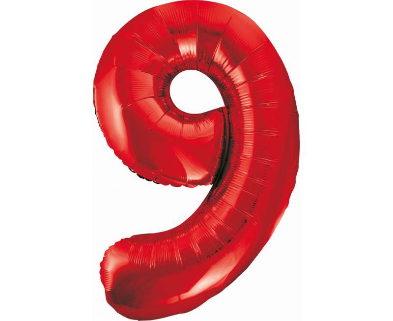 Fooliumballoon 33/85cm 9 B&C punane