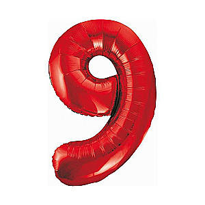 Folienballon 33/85cm 9 B&C rot