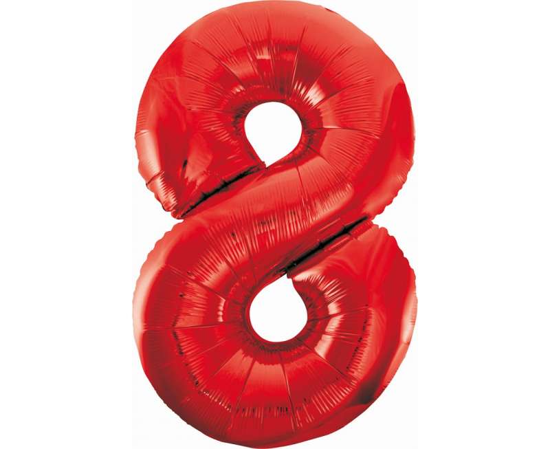 Fooliumballoon 33/85cm 8 B&C punane
