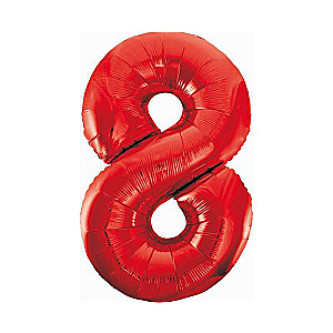 Folienballon 33/85cm 8 B&C rot