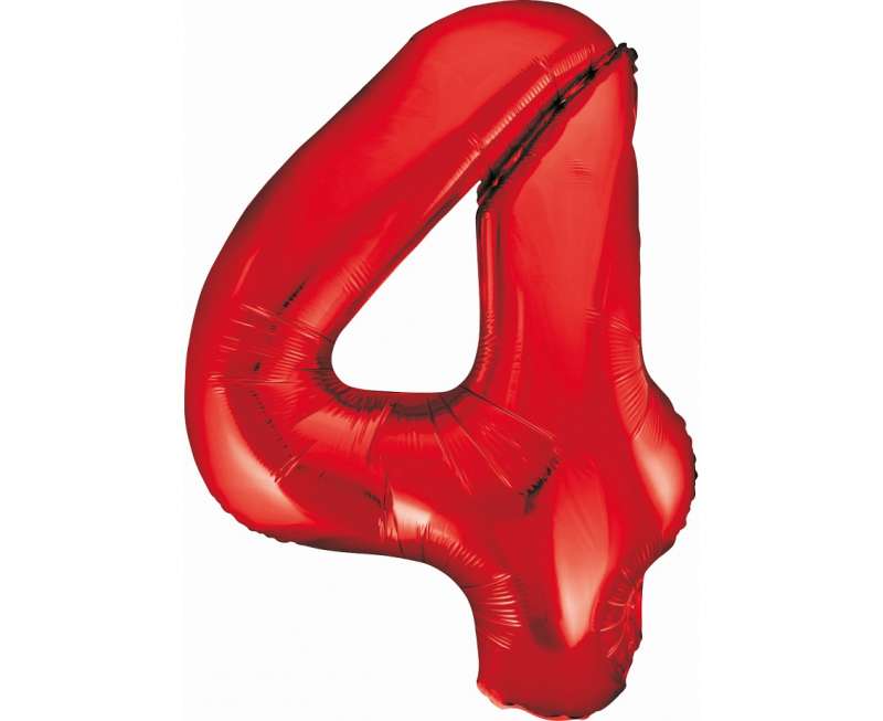 Fooliumballoon 33/85cm 4 B&C punane