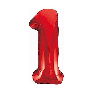 Folienballon 33/85cm 1 B&C rot