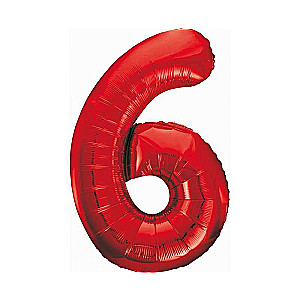 Folienballon 33/85cm 6 B&C rot
