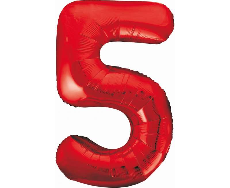 Fooliumballoon 33/85cm 5 B&C punane