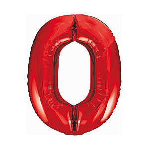 Folienballon 33/85cm 0, rot