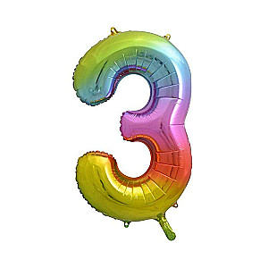 Folienballon 33/85cm 3 B&C Regenbogen