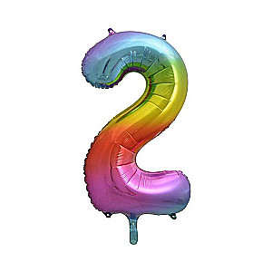 Folienballon 33/85cm 2 B&C Regenbogen