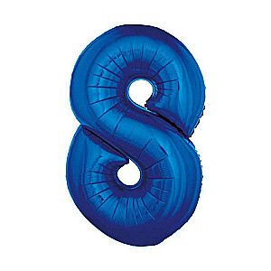 Folienballon 45/92cm 8, blau