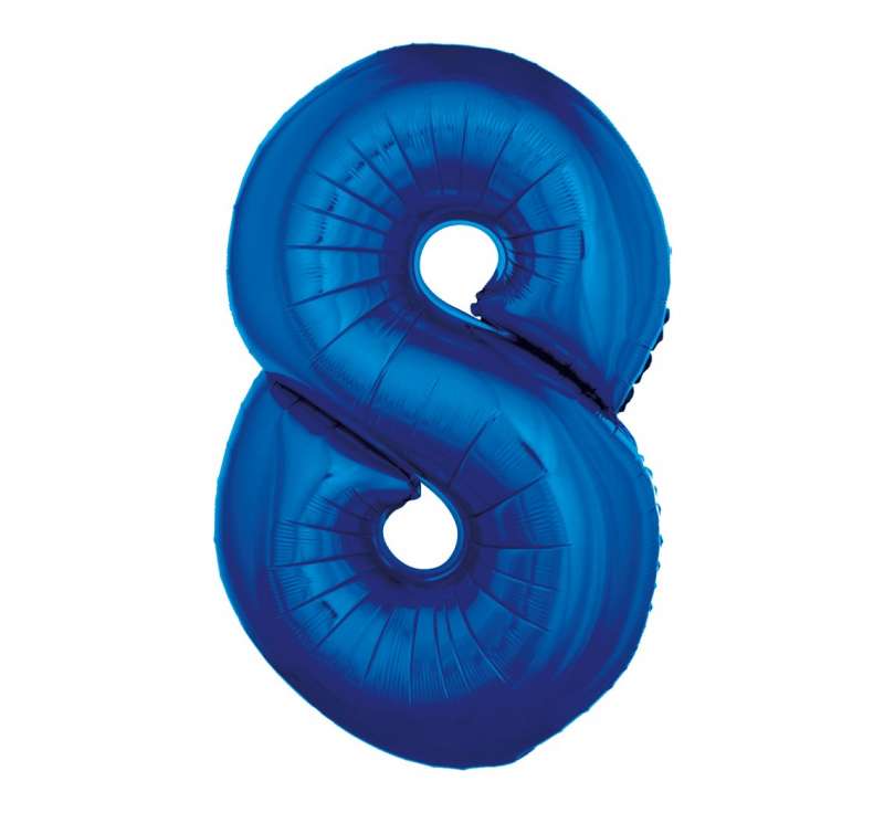 Folienballon 45/92cm 8, blau