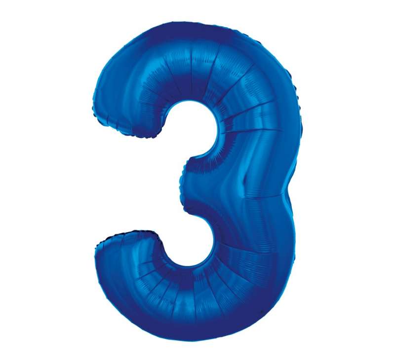 Folienballon 45/92 cm 3, blau