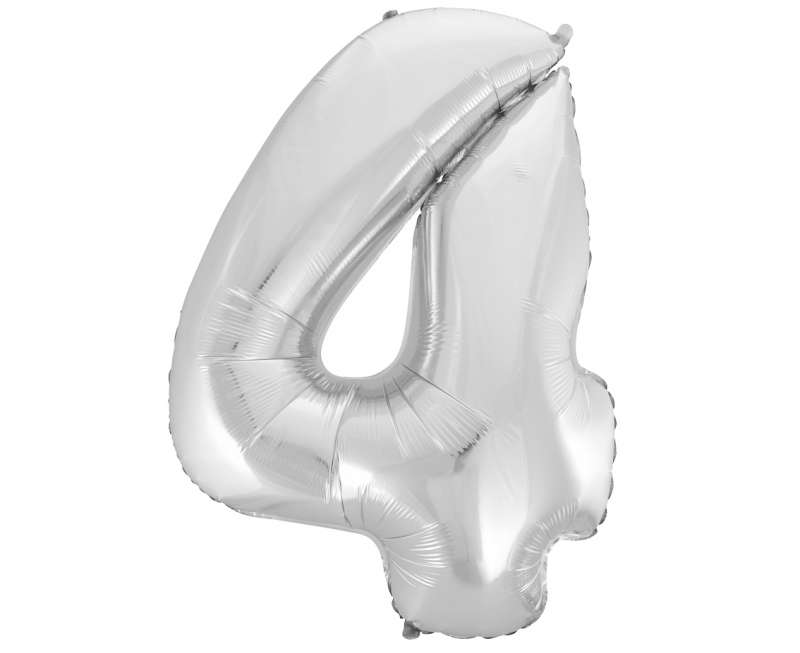 Folienballon 45/92cm 4 B&C, silber