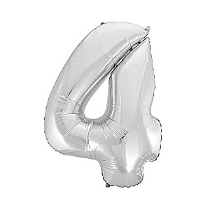 Folienballon 45/92cm 4 B&C, silber