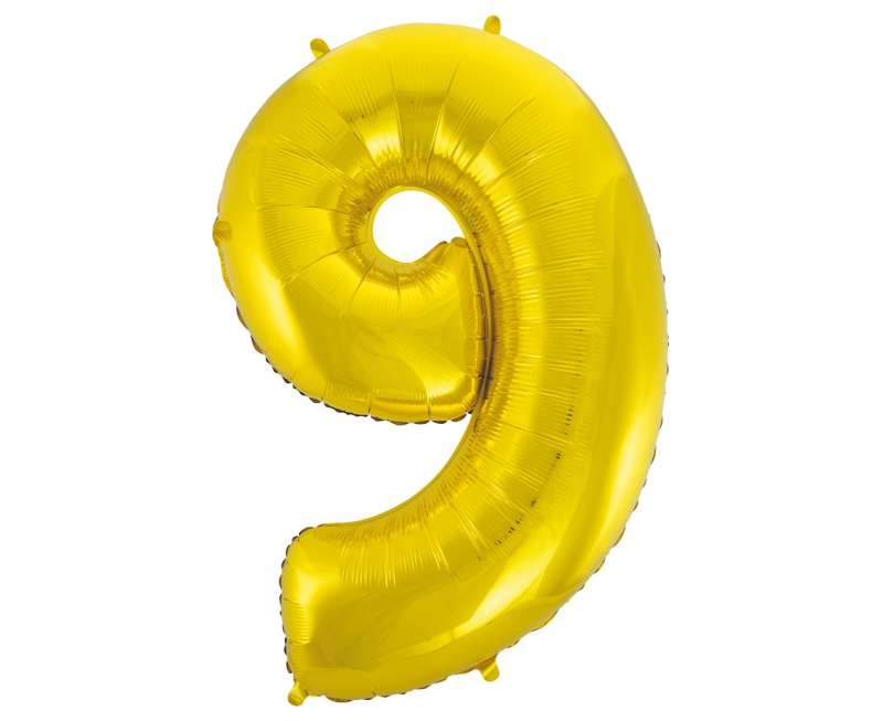 Folienballon 45/92cm 9 B&C, gold