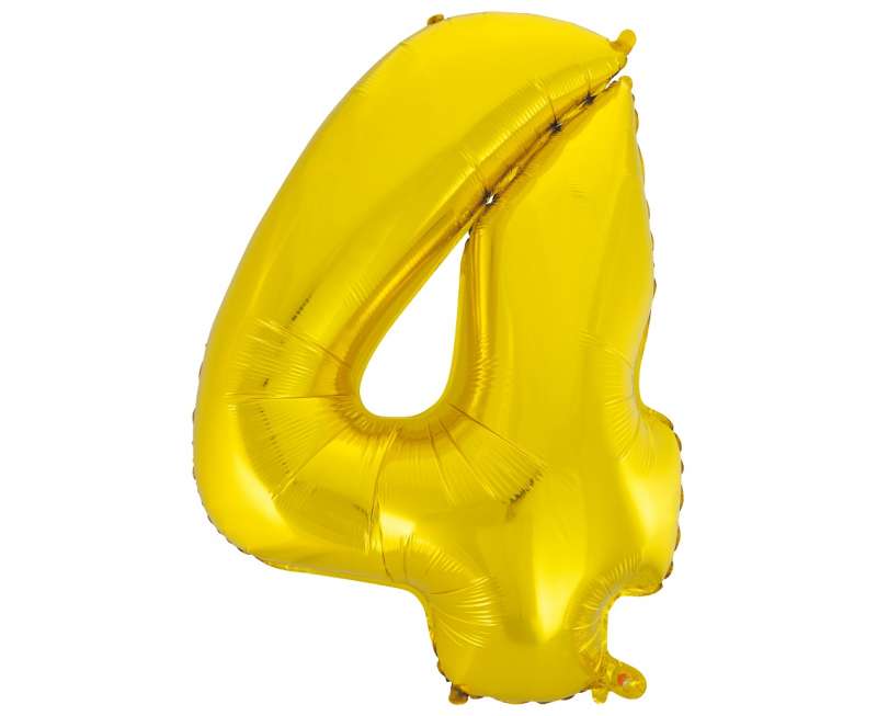 Folienballon 45/92cm, gold, 4 B&C