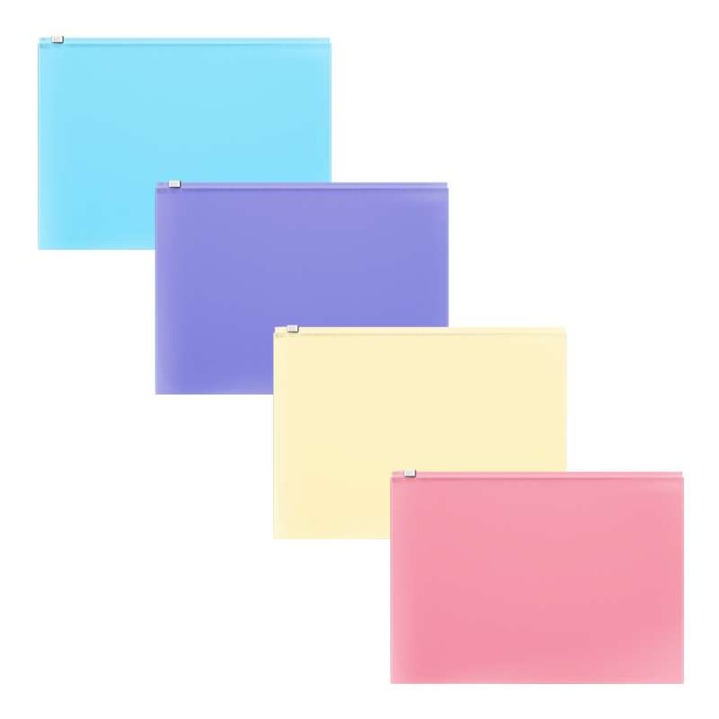 Zip-Beutel aus Kunststoff ErichKrause Fizzy Pastel, C6, Assortiment