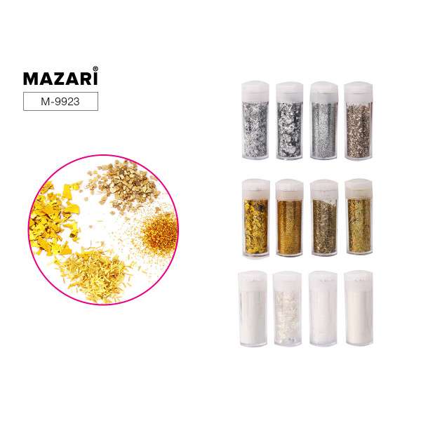 Dekoratīvo spīdumu komplekts GLITTER MIX, assortī 4 veidi komplektā
