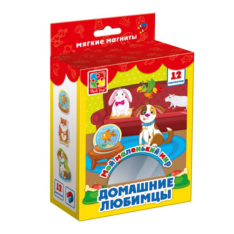 Набор мягких магнитов Домашние любимцы 14 эл.
