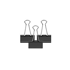 Popieriaus segtuvai 32mm 12vnt. juodi