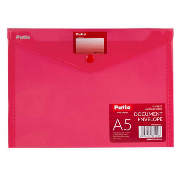 A5 Folder with Button PATIO Red