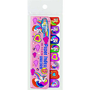 Lipnios indeksų lapeliai UNICORNS, popieriniai, 8 spalvų, 50x15mm, 15 lapų