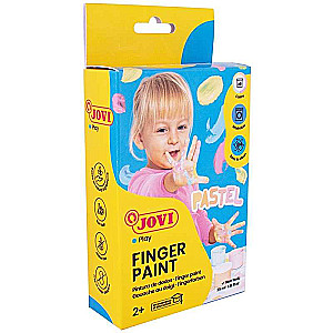 Farby palcowe JOVI 6 pastelowych kolorów po 35 ml, karton, eurozawieszenie