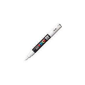 POSCA PC-1M marker, valge, 0.7 mm, kuulikujuline ots