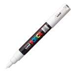 POSCA PC-1M marķieris, balts, 0.7 mm, lodveida uzgalis