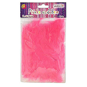 Dekoratīvie spalvas 50 gab. 10-12cm Putnu spalvas (rozā)