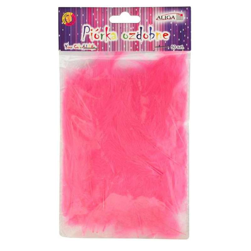 Dekoratīvie spalvas 50 gab. 10-12cm Putnu spalvas (rozā)