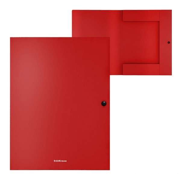 Mappe mit Knopf Matt Classic A4, rot