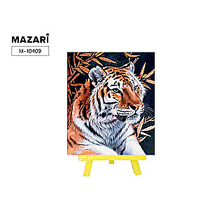 Dimanta mozaīka ar molbertu TIGRIS, 21x25 cm