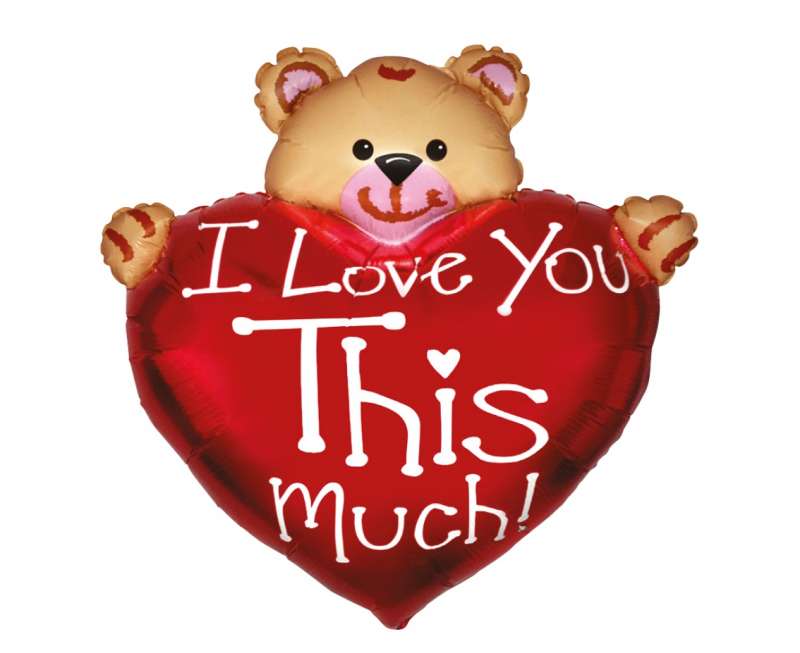 Fooliumi õhupall 24 Teddy with Heart