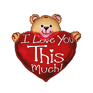 Foil Balloon 24 Teddy with Heart