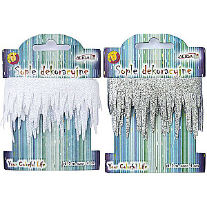 Ziemassvētku dekoratīvā lente Sniega lāses 2m x 4m